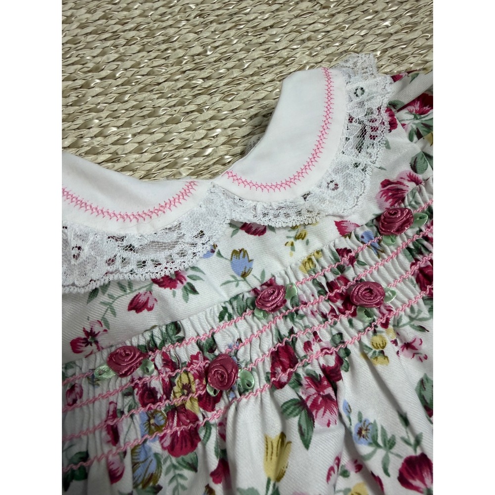 Vintage Baby Girl Floral Patchwork Romper Jumpsuit Bundle 6-9 Cottagecore 90's - Picture 8 of 11